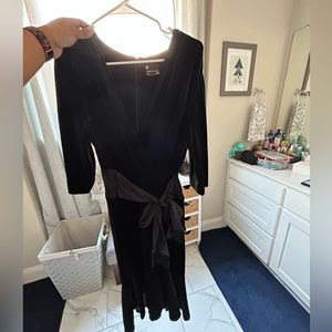 Black velvet dress